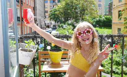 Bubblor på balkongen - eget projekt